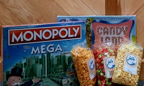 Board games and popcorn
