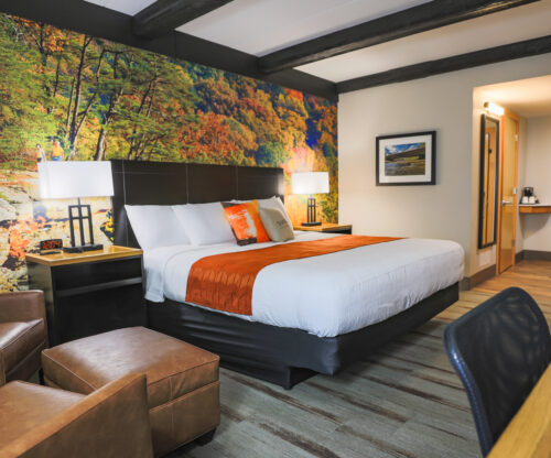 View of a king room at Shawnee State Park Lodge